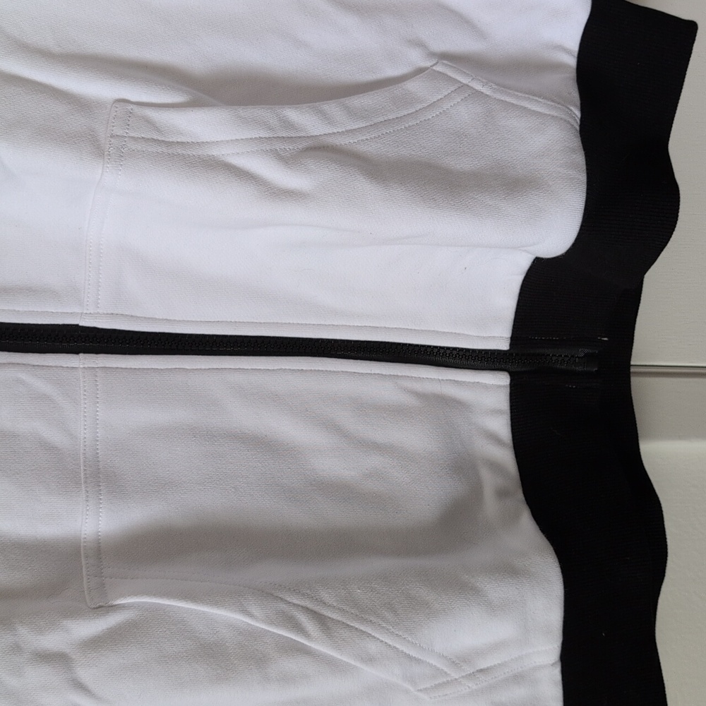 Absolut Vodka branded White Rainbow Zip-Up Jacket with Black Neck and Cuffs - Picture 5 of 5
